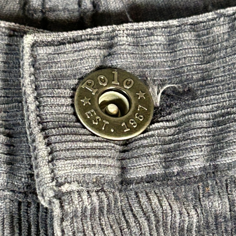VTG 90s Polo Ralph Lauren Pants Mens 38x30 Blue Corduroy Classic Chino 5-Pocket - Picture 5 of 16